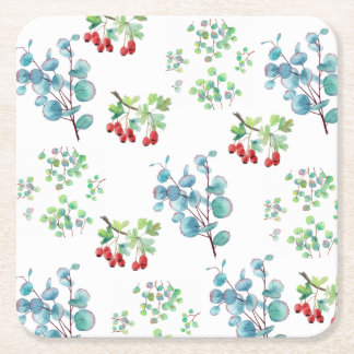 Posavasos Cuadrado De Papel Diseño de papel para posavasos con estampado flora