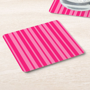 Posavasos Cuadrado De Papel Diseño de patrones de rayas estilizadas de color r