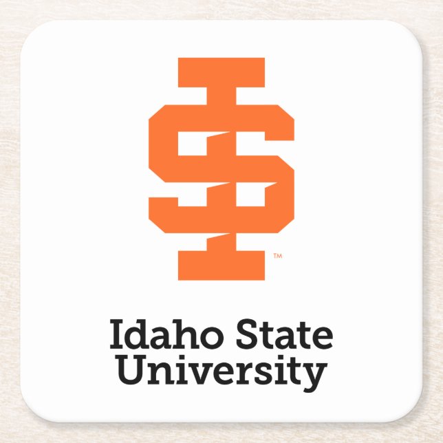 Posavasos Cuadrado De Papel Diseño del Logo Oficial de la Universidad Estatal  (Anverso)