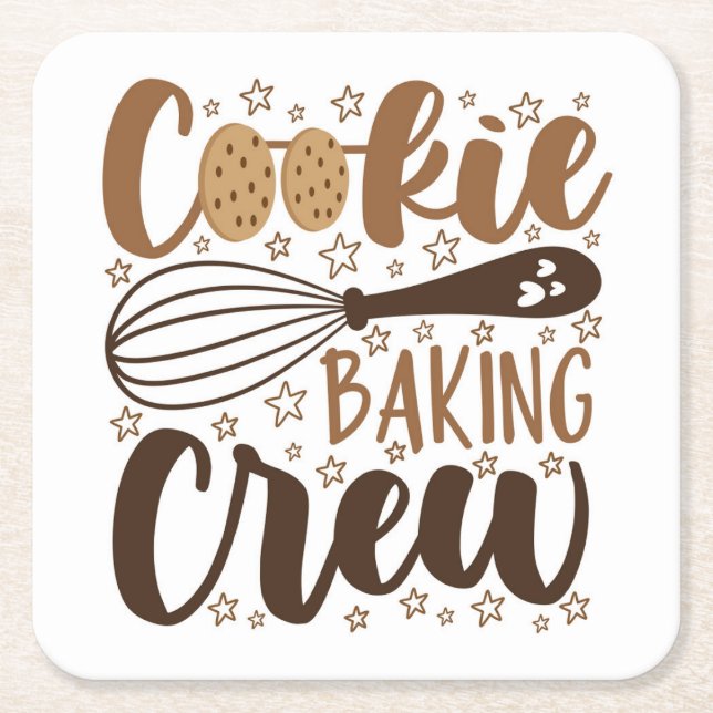 Posavasos Cuadrado De Papel Diseño divertido de galletas de pan (Anverso)