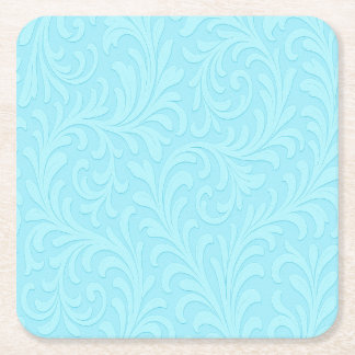 Posavasos Cuadrado De Papel diseño floral retro
