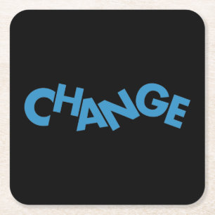 Posavasos Cuadrado De Papel Diseño gráfico moderno, creativo y lúdico del Camb