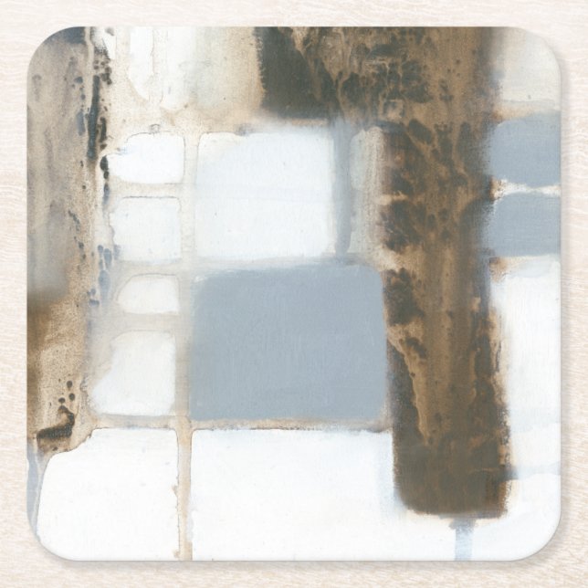 Posavasos Cuadrado De Papel Diseño modular II (Anverso)