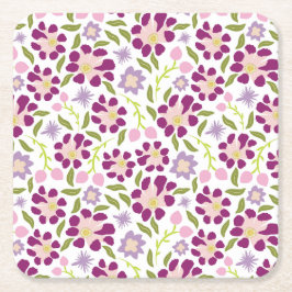 Posavasos Cuadrado De Papel Ditsy floral