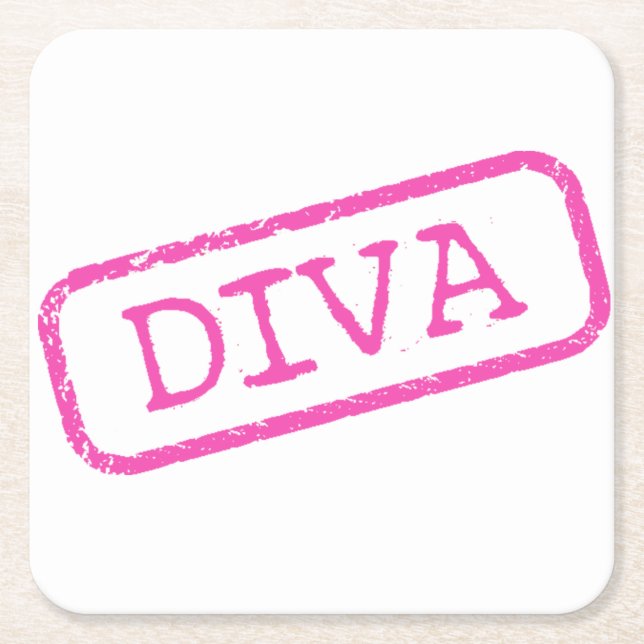 POSAVASOS CUADRADO DE PAPEL DIVA (Anverso)