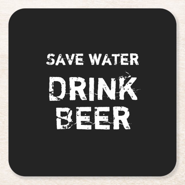 Posavasos Cuadrado De Papel Divertido (Anverso)