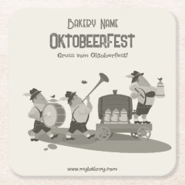 Posavasos Cuadrado De Papel divertido Baviera invita al Oktoberfest Napkin