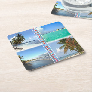 Posavasos Cuadrado De Papel DOBeach - Vistas al mar - Panorama
