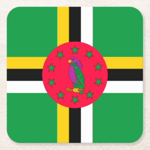 Posavasos Cuadrado De Papel Dominica