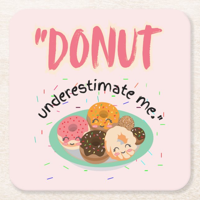 POSAVASOS CUADRADO DE PAPEL DONUT BAJO ESTIMACIÓN (Anverso)