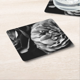 Posavasos Cuadrado De Papel dos rosas