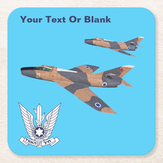 Posavasos Cuadrado De Papel Dos Super Mystères israelíes (Anverso)