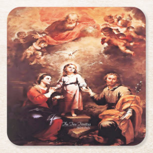 Posavasos Cuadrado De Papel Dos trinidades