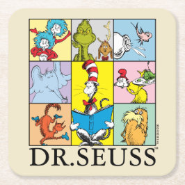 Posavasos Cuadrado De Papel Dr. Seuss | Historietas Gráficas