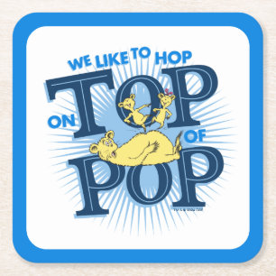 Posavasos Cuadrado De Papel Dr. Seuss   Nos gusta saltar encima de Pop