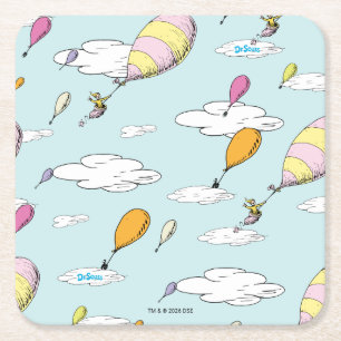 Posavasos Cuadrado De Papel Dr. Seuss   ¡Oh, los lugares que irás!