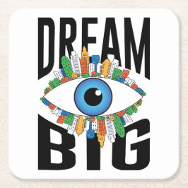 Posavasos Cuadrado De Papel Dream Big