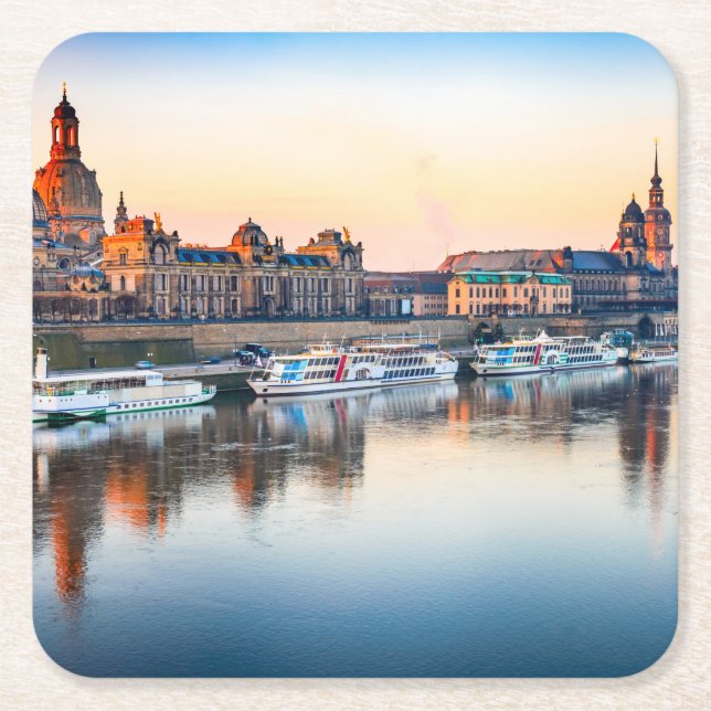 Posavasos Cuadrado De Papel Dresden (Anverso)