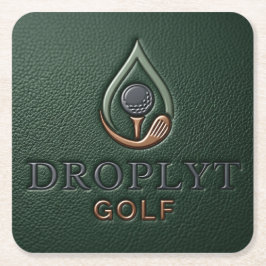 Posavasos Cuadrado De Papel Droplyt Golf Heritage Verde 
