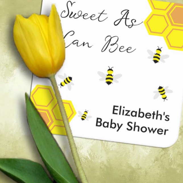 Posavasos Cuadrado De Papel Ducha de bebé abeja (Subido por el creador)