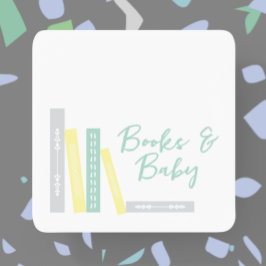 Posavasos Cuadrado De Papel Ducha de libros para bebé