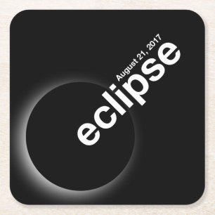 Posavasos Cuadrado De Papel eclipse 2017