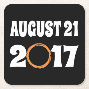 Posavasos Cuadrado De Papel Eclipse solar total 21 de agosto de 2017