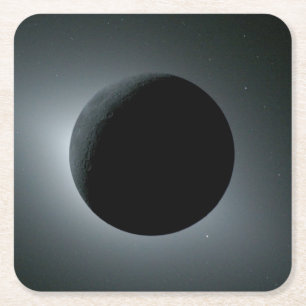 Posavasos Cuadrado De Papel Eclipse total de Sol Artemis II
