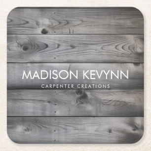 Posavasos Cuadrado De Papel Edificio moderno de construcción de carpintería de