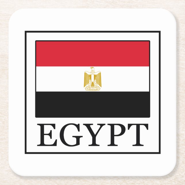 Posavasos Cuadrado De Papel Egipto (Anverso)