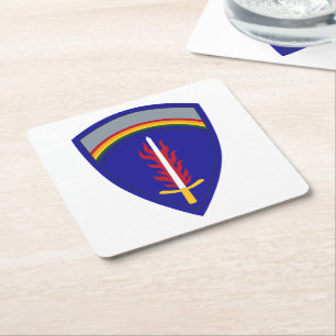Posavasos Cuadrado De Papel Ejército Europa USAREUR Insignia