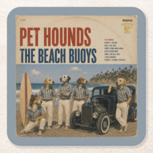 Posavasos Cuadrado De Papel El Álbum de Beach Buoys: una parodia