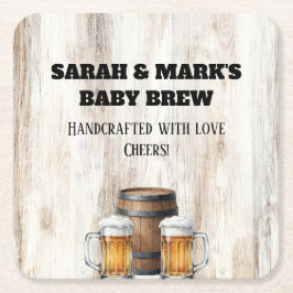 Posavasos Cuadrado De Papel El amor está en fermentación Ducha de la cervecerí