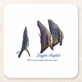 Posavasos Cuadrado De Papel El Baterinato De Longfin De Cute