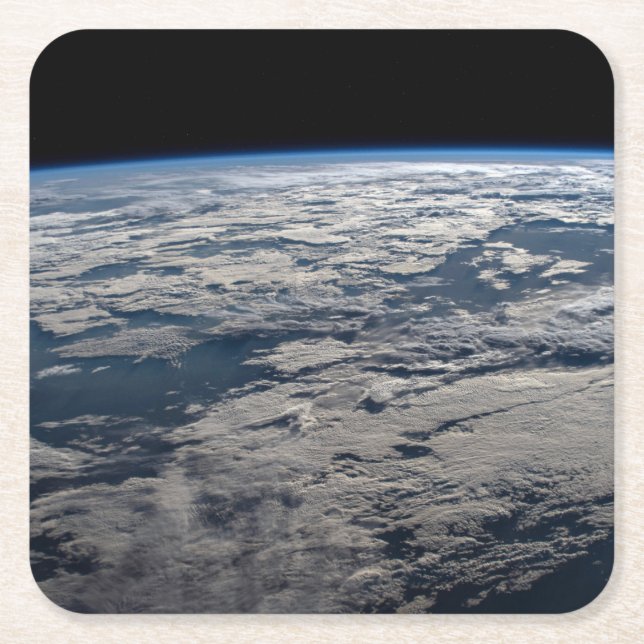 Posavasos Cuadrado De Papel El borde de la Tierra sobre una Australia Occident (Anverso)