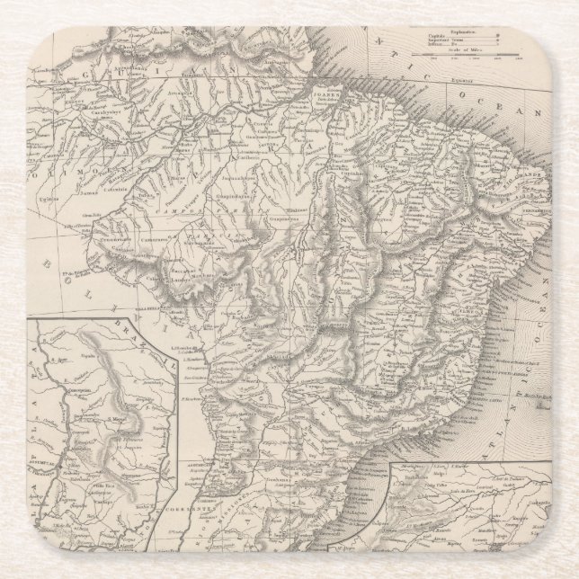 Posavasos Cuadrado De Papel El Brasil 2 (Anverso)