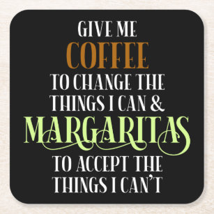 Posavasos Cuadrado De Papel El café y Margarita le encantan los comentarios di