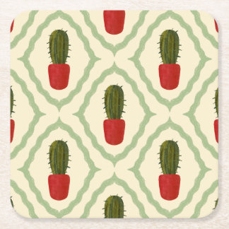 Posavasos Cuadrado De Papel El Cojín de Maceta de Cactus