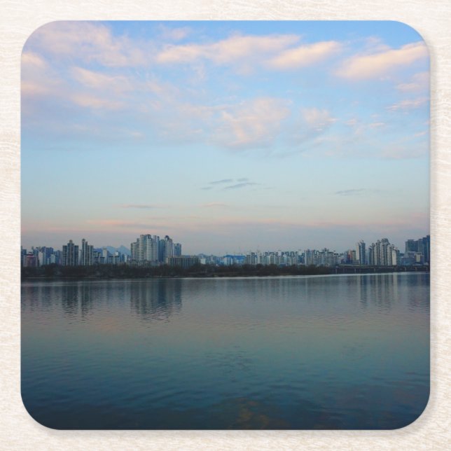 Posavasos Cuadrado De Papel El corazón y alma de Seúl (Anverso)