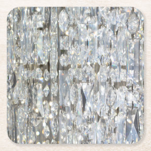 Posavasos Cuadrado De Papel El cristal Purpurinoso de Glitzy