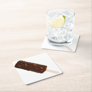 Posavasos Cuadrado De Papel El delicioso chocolate con barra helada de Slipper