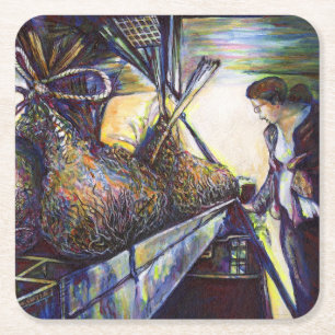 Posavasos Cuadrado De Papel El devastador destino de la vida