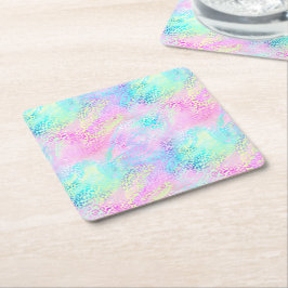 Posavasos Cuadrado De Papel El diseño de la serie de leopardo irlandés 10