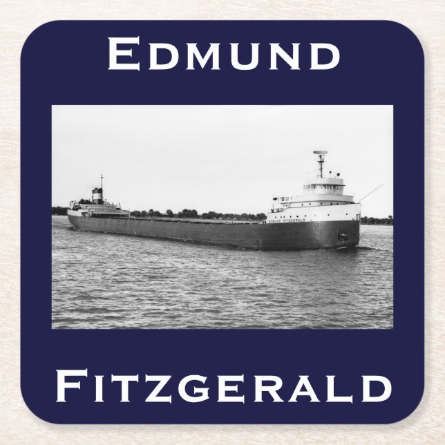 Posavasos Cuadrado De Papel El Edmund Fitzgerald (Anverso)