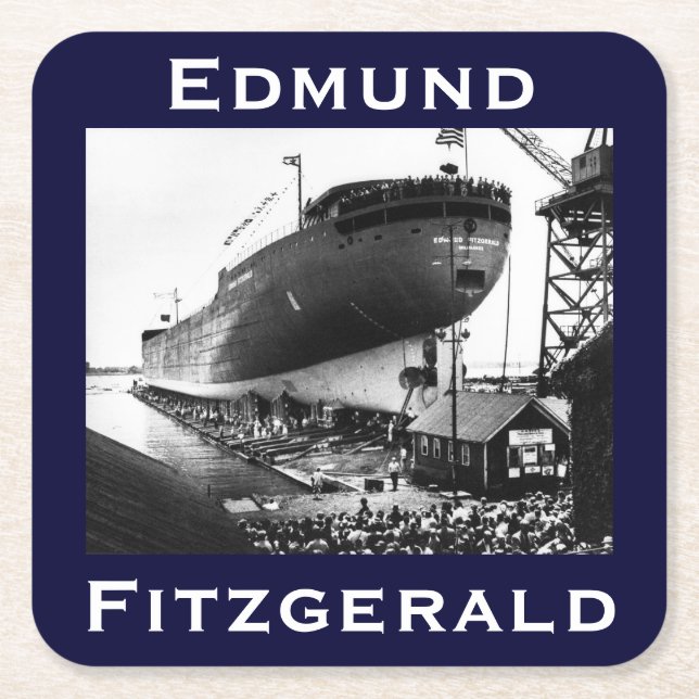 Posavasos Cuadrado De Papel El Edmund Fitzgerald (Anverso)