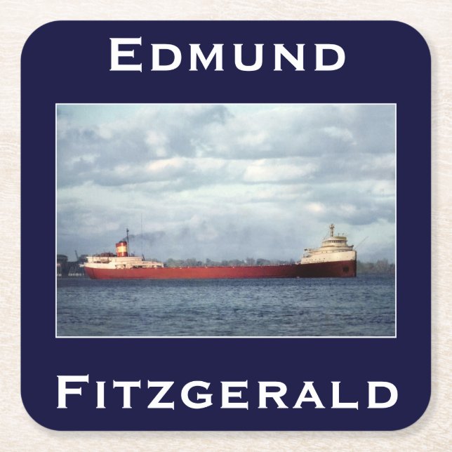 Posavasos Cuadrado De Papel El Edmund Fitzgerald (Anverso)