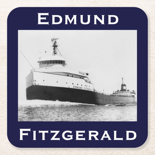 Posavasos Cuadrado De Papel El Edmund Fitzgerald (Anverso)
