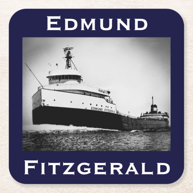 Posavasos Cuadrado De Papel El Edmund Fitzgerald (Anverso)
