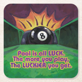 Posavasos Cuadrado De Papel El estanque es la suerte