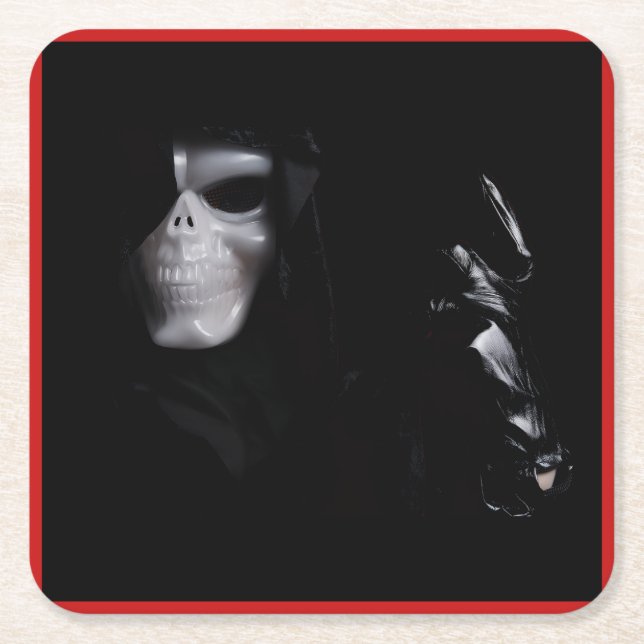 Posavasos Cuadrado De Papel El guante - (Anverso)